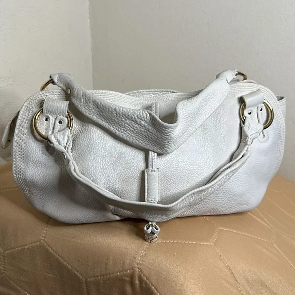 💯 Authentic Celine White Leather Bittersweet Hobo🍀